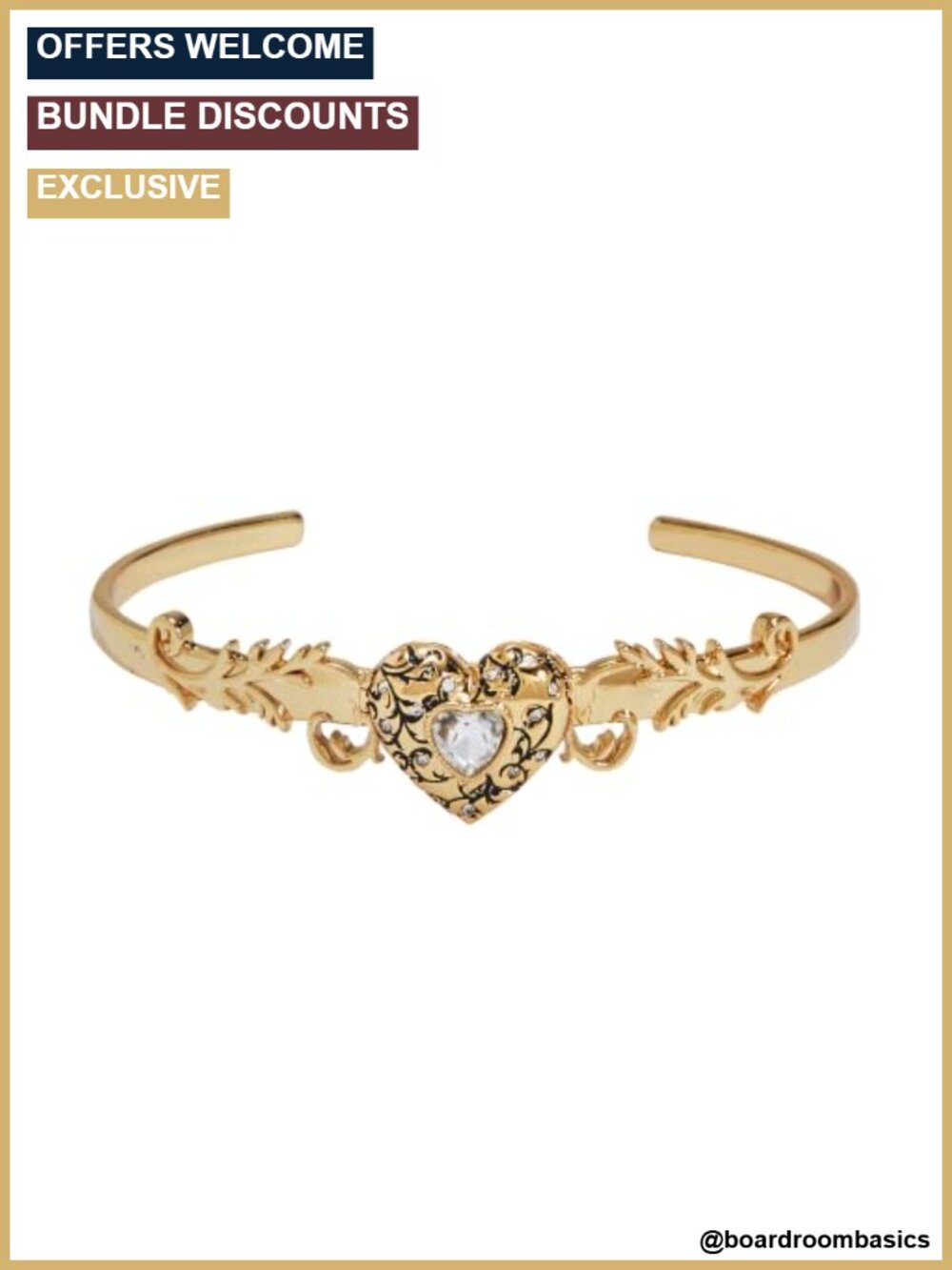 Twilight Meadow Locket Cuff Bracelet Silver-Plated Crystal